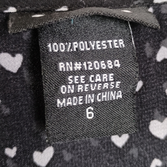 Torrid Heart Print Chiffon Blouse - Picture 5 of 7